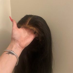 22” CUSTOMIZED HUMAN HAIR WIG.